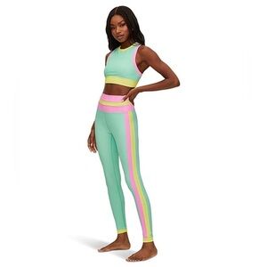 Beach Riot Gwen set Pastel Neon 80s Top &l Leggings M/S